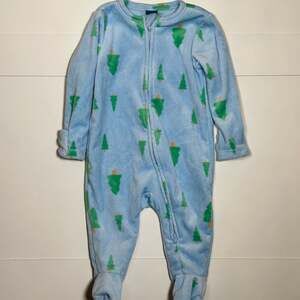Old Navy Baby 2-Way-Zip Sleep & Play Microfleece Footed One-Piece Size 3-6M